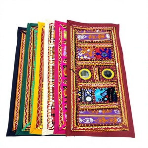Indian Ethnic Navratri Embroidery Triangle Shape Beeds Decorated <b>Sew</b>-<b>On</b> <b>Patches</b> for Hats Cloth & Gifts-Wholesale - Product Image 1