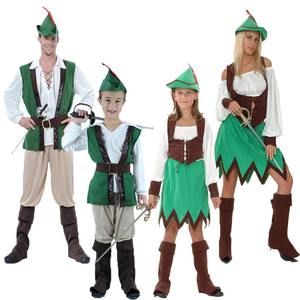 Kids Green <strong>Peter</strong> <strong>Pan</strong> <strong>Costume</strong> Hunter Fairy Cosplay Family <strong>Costume</strong> for Role Play - Product Image 2
