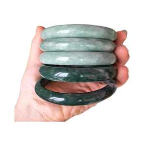 Bán buôn 54-64mm Ngọc xanh phong cách Trung Hoa Vòng tay thời trang Món quà tốt nhất Vòng tay đá tự nhiên dành cho phụ nữ và nam giới - Product Image 4