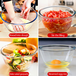 Youpin Aeofa — <span class=keywords><strong>bol</strong></span> en verre transparent résistant à la chaleur, pour salade, contenant en verre résistant à la chaleur, pour la maison - Product Image 3