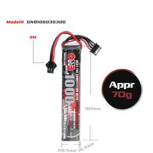 NUEVA Batería LiPo GNB GAONENG 1000MAH 3S 11.1V 30C 60C RC con Conector Mini Tamiya SM para Airsoft y Juguetes - Product Image 6