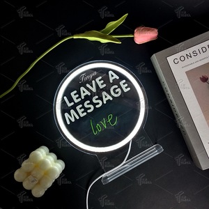 LAMPE DE TABLE « LAISSEZ UN MESSAGE » – Enseigne Néon LED Personnalisée – Cadeau Idéal pour Fêtes et Décorations - Product Image 6