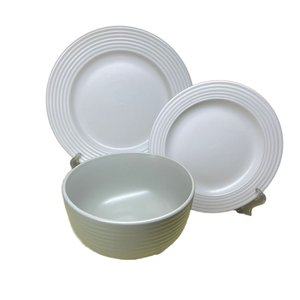 TAOHUI Housewares Ensemble de vaisselle en grès <span class=keywords><strong>3</strong></span> pièces de la collection <span class=keywords><strong>Lime</strong></span> White - Product Image 3