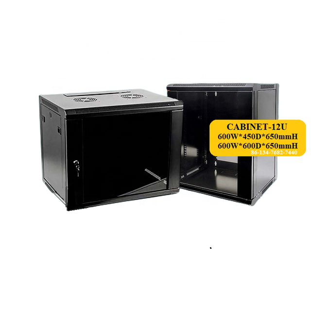 600*450mm Mesh Door Glass Door 19 Inch Wall Mounted Network Cabinet Rack 12U Wall Mount Service Cabinet
