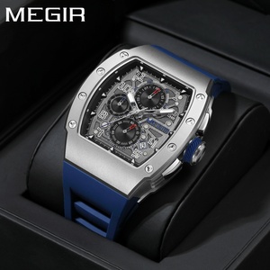 Reloj de Pulsera de Cuarzo MEGIR 8411, Estilo Casual de Negocios para Hombre, Nuevo Modelo 2023, Diseño Tonneau, Acero Inoxidable, Montre Megir Homme - Product Image 6