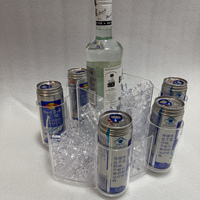 Plateau à vodka en plastique |   Seau de boissons énergisantes |    Bateau