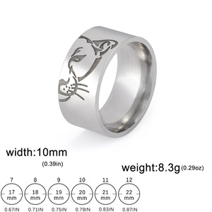 Aço inoxidável Cor do ouro Anéis de dedo para homens Mulheres Cool <span class=keywords><strong>Lion</strong></span> Head Ring Punk Animais Casal Moda Jóias Gift Accessories - Product Image 6