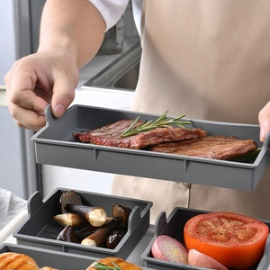 Household 4 PCS Roasting <b>Pan</b> Set Silicone Bread Meat Baking Trays <b>Non</b> <b>Stick</b> Sheet <b>Pan</b> Dividers Silicone Baking Trays - Product Image 2