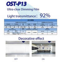 Verre intelligent électrochromique commutable et dimmable, fenêtre de confidentialité atomisée, cloison en verre intelligent, film PDLC, profilé en aluminium électrique