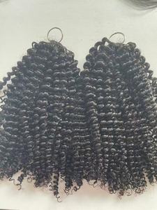 Nouvelles extensions de cheveux humains en crochet tressé, installation et retrait plus rapides, 100% cheveux humains, <span class=keywords><strong>afro</strong></span> bouclé, ajustement du volume des cheveux librement - Product Image 2