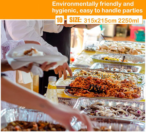 OEM Logo Aluminium <b>Foil</b> for Food Packing Bowl Disposable <b>Foil</b> Tray Takeout Aluminium <b>Foil</b> <b>Container</b> Pans - Product Image 2