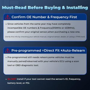 RENECTIV <b>TPMS</b> Sensor Tire Pressure Monitoring System For Ford Vehicles 4-Pack Replacement Sensors - Product Image 6