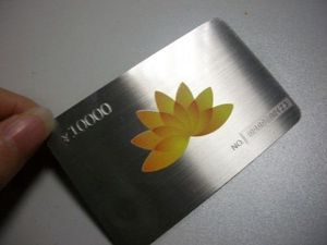 De aço inoxidável personalizado oco para fora do cartão do metal do negócio Negócio da impressão do metal com logotipo - Product Image 3