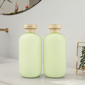 HDPE Soft Material Frosted <strong>Feel</strong> Fluffy Matte Empty Bottle Green Big Head Flip Cap Pressed Lotion Face Cream Face Mask Eye Cream - Product Image 1