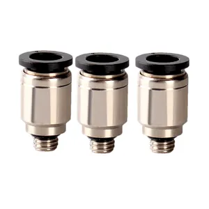 1 pcs POC series mini type fittings 4mm 6mm ,M3 M5 1/8"BSP pneumatic valve micro connectors Cylindrical hexagon socket