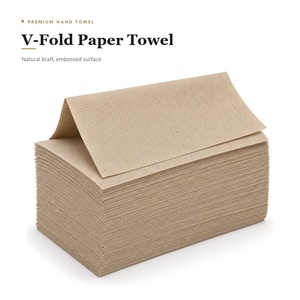 V-Fold <b>Paper</b> <b>Towel</b> Bulk Pack Brown Recycled Pulp Disposable Hand <b>towel</b> for hotel toilet - Product Image 5