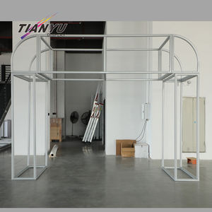 Stand d'exposition pliable en aluminium lumineux et modulable au design unique, 3m x 3m, avec toit, pour événements et expositions - Product Image 6