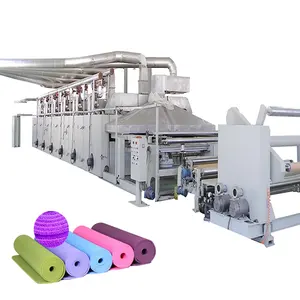 Extrudeuse de plastique PVC automatique, machine à fabrication de tapis de yoga antidérapant, pièces de monnaie en mousse pvc, ligne de production de tapis de sol