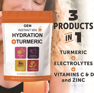 Hidratación de electrolitos Bebida en polvo 4 sabores Vitamina C D Zinc Absorción rápida Bolsitas de polvo instantáneas Servicio OEM - Product Image 2