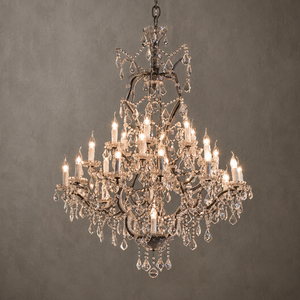 Lámpara de araña de cristal de varios niveles personalizable con cadena de suspensión ajustable para proyectos comerciales y villas - Product Image 4