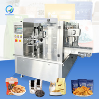Machine d'emballage verticale rotative OCEAN pour sachets préformés Doypack avec fermeture éclair, pour remplissage de noix et scellage