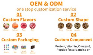 Peel Pet kedi aperatifler toptan kedi pençe kek aperatifler dondurularak kurutulmuş kedi ayak izi bisküvi OEM/ODM dondurularak kurutulmuş ham kemik Pattie - Product Image 5