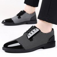 Chaussures habillées Oxford décontractées et formelles pour hommes, à lacets, antidérapantes, tendance, personnalisées, de créateur, pour l'école, toutes saisons