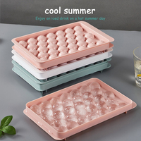 Mini plateau à glaçons antiadhésif réutilisable sans BPA Moule à glaçons en plastique à 33 cavités