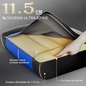 <span class=keywords><strong>Fauteuil</strong></span> de jeu confortable en mousse haute densité, chaise de bureau à roulettes durable, capacité de charge de 150 kg, noir, avec fonction massage et repose-pieds - Product Image 3