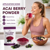 Extrait de fruit d'açaï soluble dans l'eau, pur et naturel, de qualité alimentaire, en poudre, issu de baies d'açaï, extrait par solvant