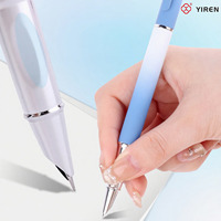 YIREN Vente en gros de stylos en plastique avec logo personnalisé Stylo plume de pratique de calligraphie pour étudiants