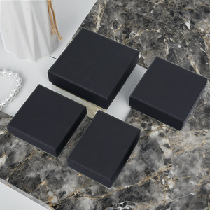 Logo Print Luxury Paper Square Box Embossing Rigid <b>Boxes</b> Handmade Jewelry Box for <b>Earring</b> Wholesale Necklace - Product Image 2