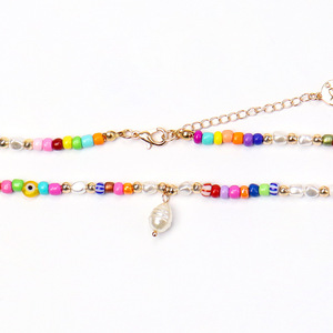 Bphne WholesaleJewelry Trend Women Pendant Dainty <strong>Beaded</strong> <strong>Necklace</strong> Colorful <strong>Necklaces</strong> for Women - Product Image 3