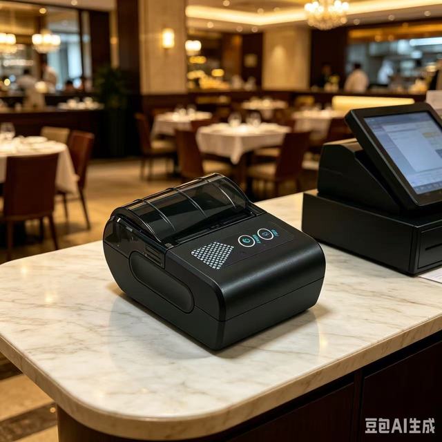 Portable wireless thermal printer for restaurants and small business, works with Android and Windows devices