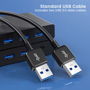 SYONG <span class=keywords><strong>2</strong></span>-in-<span class=keywords><strong>4</strong></span>-Out USB 3.0 <span class=keywords><strong>KVM</strong></span>-<span class=keywords><strong>Switch</strong></span> für PC Tastatur Maus Scanner Drucker Laufwerk Kartenleser Ein-Knopf-Schalter Adapter - Product Image 4