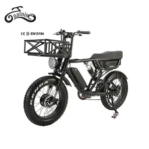 2024 Nieuwe Model Super Fat Band Elektrische 48V 20ah Lithium Batterij 1000W Motor 7 Speed Maatwerk Stijl E-Bike