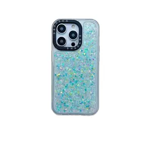 Glow Dark Luminous Glitter Phone Cover for iPhone15 14 13 11 12 Pro Max 6 7 8 Plus X XR XS Max Shockproof Soft Silicone Cover