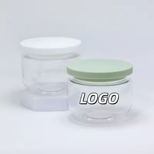 Tarros de Plástico Redondos Vacíos de 250g para Crema Exfoliante Corporal, Envases Cosméticos Personalizados con Tapas - Product Image 1