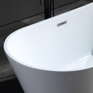 Moderna Bañera Ovalada de Acrílico con Grifo, Escurridor de Tela Estilo <span class=keywords><strong>Hamaca</strong></span>, Bañera Independiente para Uso en Baños Interiores de Hoteles y Villas - Product Image 2