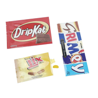 Sachet d'emballage personnalisé imprimé pour mini-barres de chocolat au lait comestibles en plastique de qualité alimentaire, pour lait de soja biologique et bonbons gélifiés