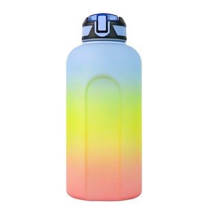Bouteille d'eau sport en PETG avec marqueur de temps, vente en gros, bouteille de 74 oz, grande ouverture, bouteille d'eau de 2,2 L (demi-gallon) - Product Image 2
