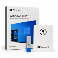 Windows 10 Professionnel en Boîte avec Clé USB et Clé d'Activation, Activation Mondiale en Anglais, Garantie de 6 Mois