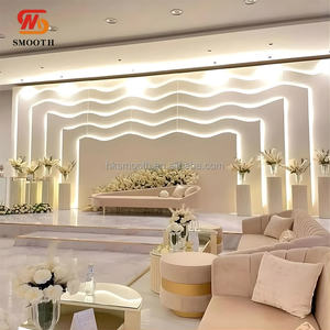 Panel de Fondo para Boda SMOOTH, Decoración de PVC Acrílico con Arco y Luz LED, Panel de Fondo de PVC con Forma de Ola para Decoración de Eventos - Product Image 2