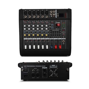 Bàn trộn âm thanh chuyên nghiệp 6 kênh tích hợp amply công suất, bàn trộn 6 kênh với 2 micro không dây - Product Image 2