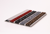 Tapis d'entrée de tapis de sol en alliage d'aluminium de dépoussiérage avec tapis en aluminium imperméable personnalisé