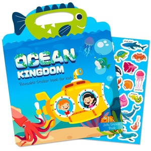 Pegatinas de Animales Marinos para Botellas, Refrigeradores y Vidrio, Explora <span class=keywords><strong>el</strong></span> <span class=keywords><strong>Mundo</strong></span> Submarino, Libro de Pegatinas de Gelatina para Niños de 3, 4, 5 y 6 Años - Product Image 5