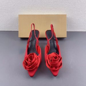 Zapatos De Tacon Para Mujer sandali moda fiore rosso <span class=keywords><strong>tacchi</strong></span> alla moda <span class=keywords><strong>con</strong></span> fiocco - Product Image 4