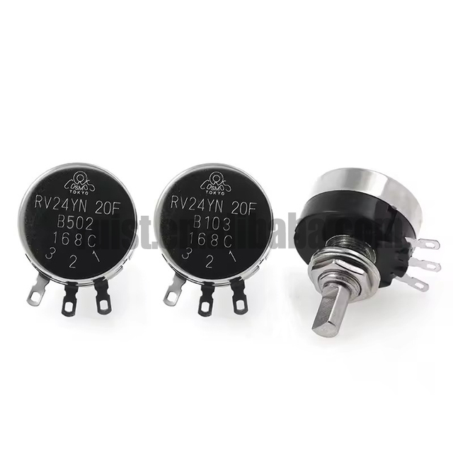 RUIST Half Shaft RV24YN20F B103/B502 Single-turn Carbon Film Potentiometer 5K 10K Lead-free/RoHS Compliant Plastic/Metal Casing
