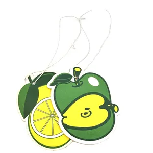 Wholesale Custom LOGO Printed Shape Perfume Hanging Paper Car Fragrance Air Fresheners