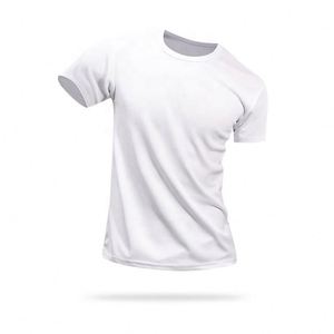 Wholesale Stock Custom Print Plain Blank <b>100</b> Sublimation <b>100</b>% <b>Polyester</b> White Sport Gym Run Quick Dri Dry Fit Men T <b>Shirt</b> - Product Image 2
